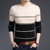 Mens Pullover Striped Slim Fit Sweater