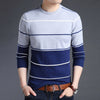 Mens Pullover Striped Slim Fit Sweater