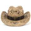 100% Natural Straw Cowboy Hat for Women/Men