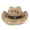 100% Natural Straw Cowboy Hat for Women/Men
