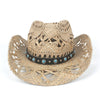 100% Natural Straw Cowboy Hat for Women/Men
