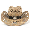 100% Natural Straw Cowboy Hat for Women/Men