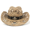 100% Natural Straw Cowboy Hat for Women/Men