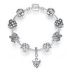 Silver Color Crystal Charm Bracelet for Women