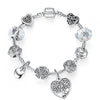 Silver Color Crystal Charm Bracelet for Women