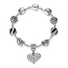 Silver Color Crystal Charm Bracelet for Women