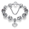 Silver Color Crystal Charm Bracelet for Women