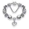 Silver Color Crystal Charm Bracelet for Women