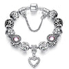 Silver Color Crystal Charm Bracelet for Women