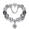 Silver Color Crystal Charm Bracelet for Women