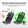 Wireless Lavalier Microphone system for DSLR Cameras, Phones, Spekers.