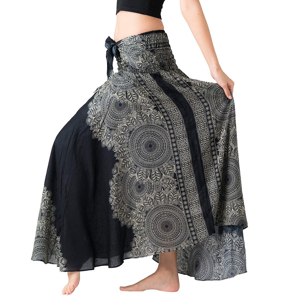 New Design Fashion Women Beach Style print Long Skirt