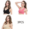 3pcs/set Push Up Bras Lace Solid Color for Women