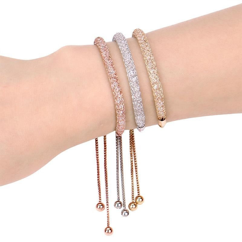 Crystal Adjustable Bolo Bracelets for Women - Blindly Shop