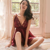 Sling Lace Embroidery V-Neck Sexy Nightdress