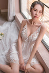 Sling Lace Embroidery V-Neck Sexy Nightdress