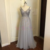 High Split Tulle Sleeveless Evening Gown