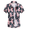 Palm Tree Printed Hawaiian Beach Shirt for Men\