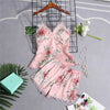 5Pcs Pajama Set Satin Sexy Lace Nightie