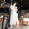 Women&#39;s Jacket X-long Hooded Cotton Padded Female Coat