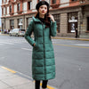 Women&#39;s Jacket X-long Hooded Cotton Padded Female Coat