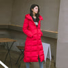 Women&#39;s Jacket X-long Hooded Cotton Padded Female Coat