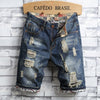 Men&#39;s Hole Denim Summer Shorts