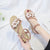 Elastic ankle strap Floral Sandals for Women - Blindly Shop