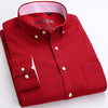 Men&#39;s Long Sleeve Oxford Plaid Striped Casual Shirt