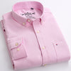 Men&#39;s Long Sleeve Oxford Plaid Striped Casual Shirt