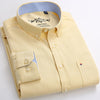 Men&#39;s Long Sleeve Oxford Plaid Striped Casual Shirt