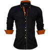 New Arrivals British Style Solid Slim Fit Male Shirt