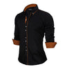 New Arrivals British Style Solid Slim Fit Male Shirt