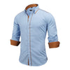 New Arrivals British Style Solid Slim Fit Male Shirt