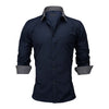 New Arrivals British Style Solid Slim Fit Male Shirt