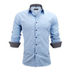 New Arrivals British Style Solid Slim Fit Male Shirt