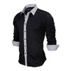 New Arrivals British Style Solid Slim Fit Male Shirt