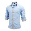 New Arrivals British Style Solid Slim Fit Male Shirt