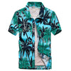 Palm Tree Printed Hawaiian Beach Shirt for Men\