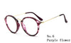 Anti blue light Round Glasses Women with alloy frame