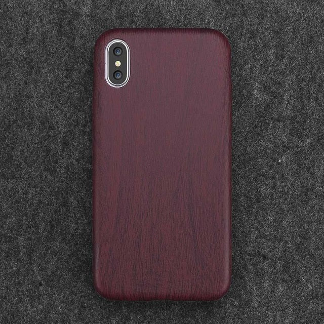 Wooden Pattern Soft TPU Cover For iPhone