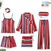 Stain Faux Silk 7 Pieces Pajamas Sets Sleepwear