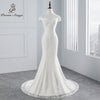 Beautiful Lace Embroidery Half Sleeve Wedding Dresses