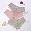 3 Pcs Underwear Sexy Lace Breathable Soft Panties for Woman