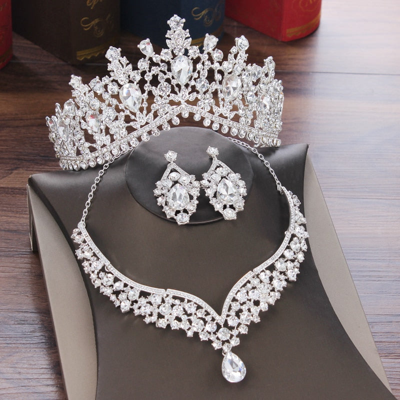 Crystal Water Drop Bridal Jewelry Sets