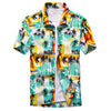 Palm Tree Printed Hawaiian Beach Shirt for Men\