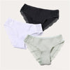 Cotton Panty 3Pcs/lot Solid Women&#39;s Panties