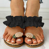 Pineapple Pearl Flat Toe Bohemian style  Ladies Shoes - Blindly Shop