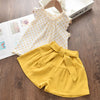 New Style Baby Girls Clothes short Sleeve T-Shirt+Pant Dress