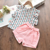 New Style Baby Girls Clothes short Sleeve T-Shirt+Pant Dress